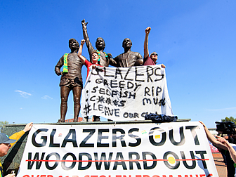 Manchester United fans gather...